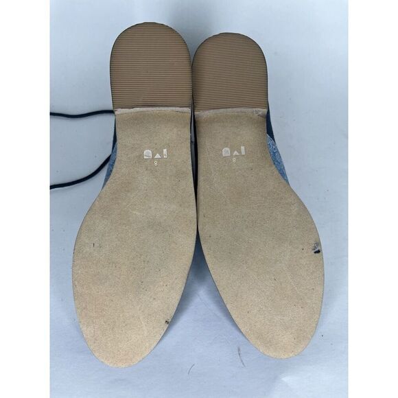 Marais USA Shoes Blue Floral Canvas Cap Toe Lace Up Oxfords Women Sz 8M US/39EU - Picture 6 of 13